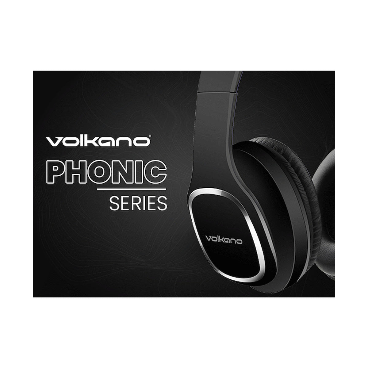 Volkano Phonic Series Bluetooth Full Size Headphones - Black