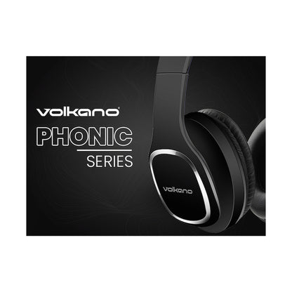 Volkano Phonic Series Bluetooth Full Size Headphones - Black