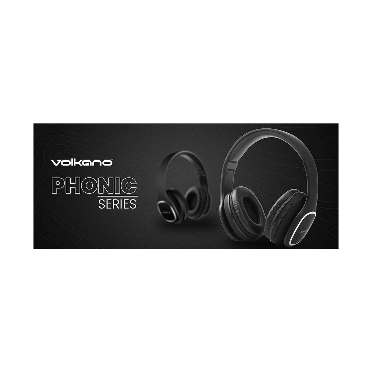 Volkano Phonic Series Bluetooth Full Size Headphones - Black