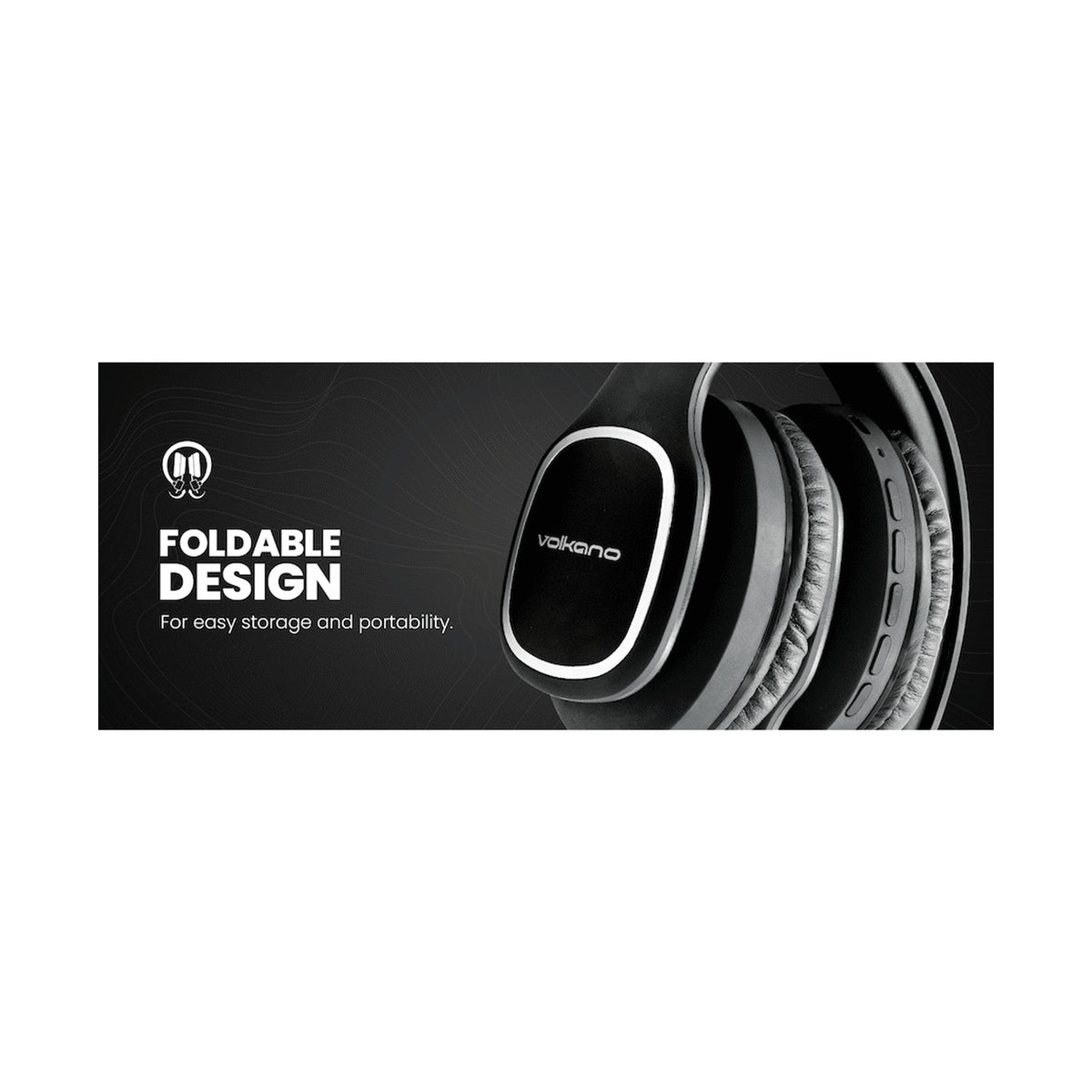 Volkano Phonic Series Bluetooth Full Size Headphones - Black