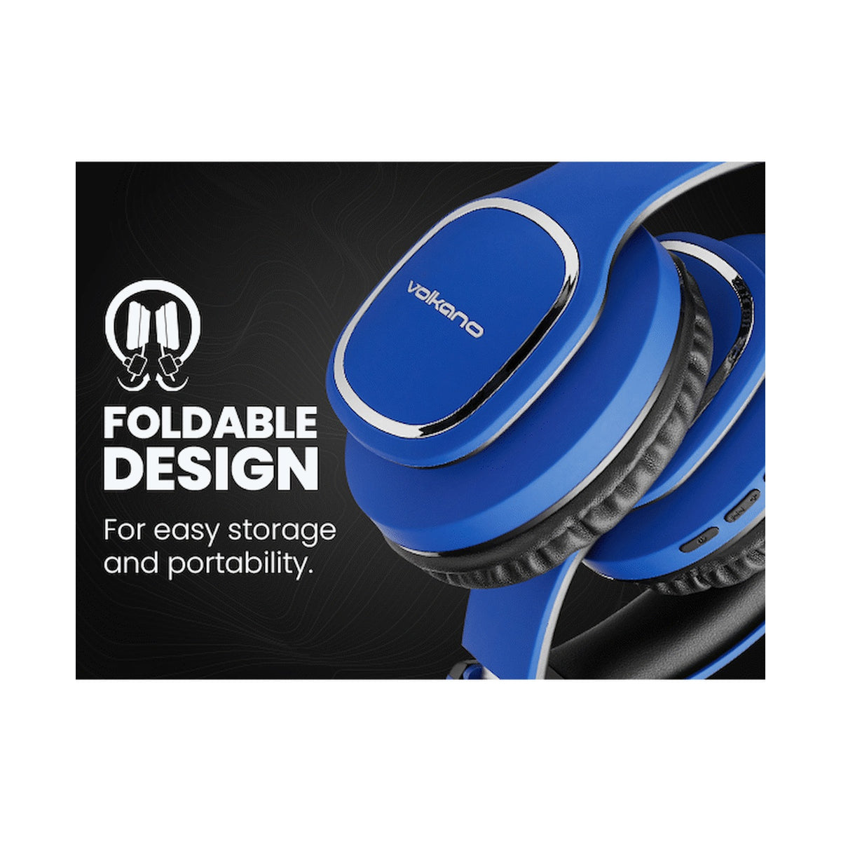 Volkano Phonic Series Bluetooth Full Size Headphones - Blue