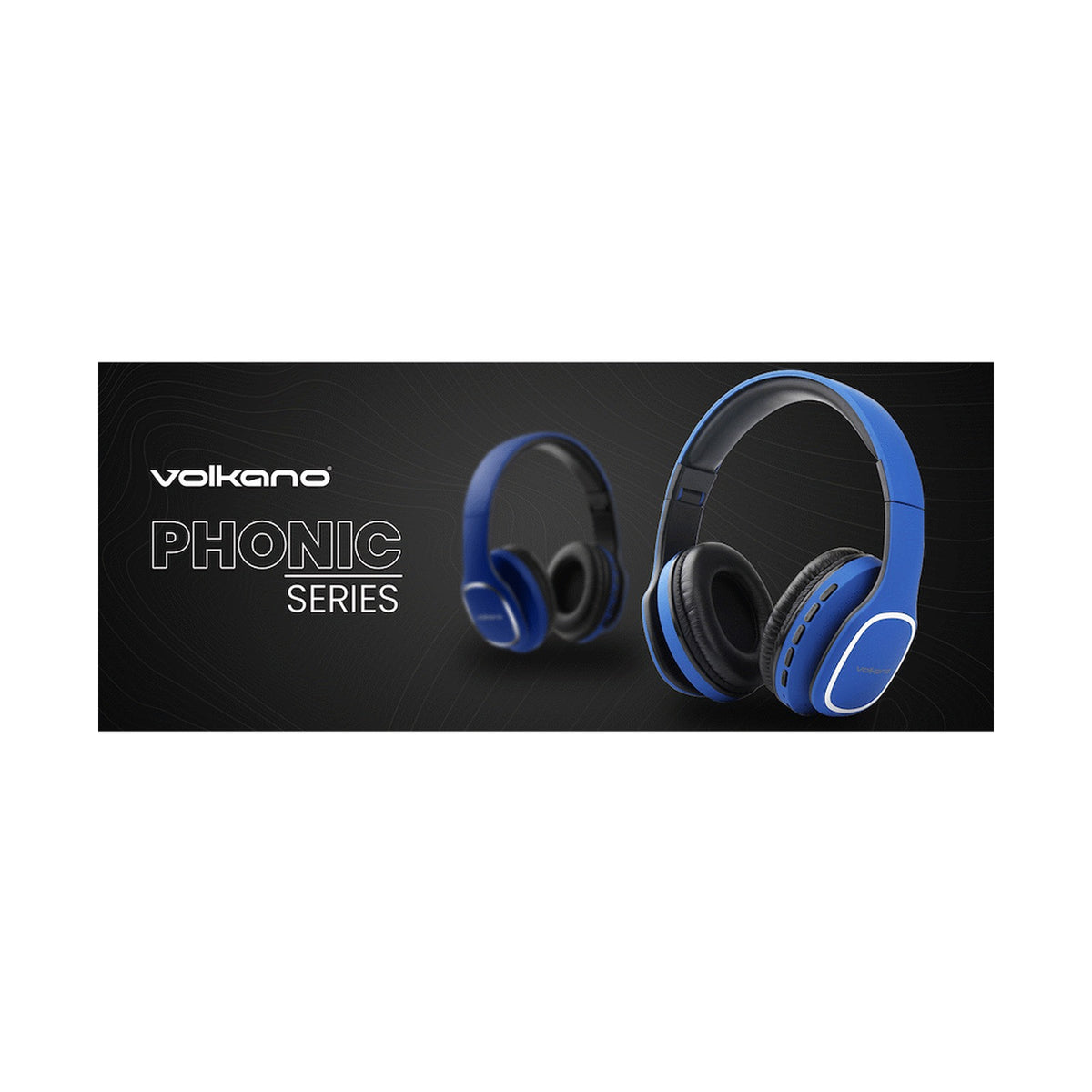 Volkano Phonic Series Bluetooth Full Size Headphones - Blue