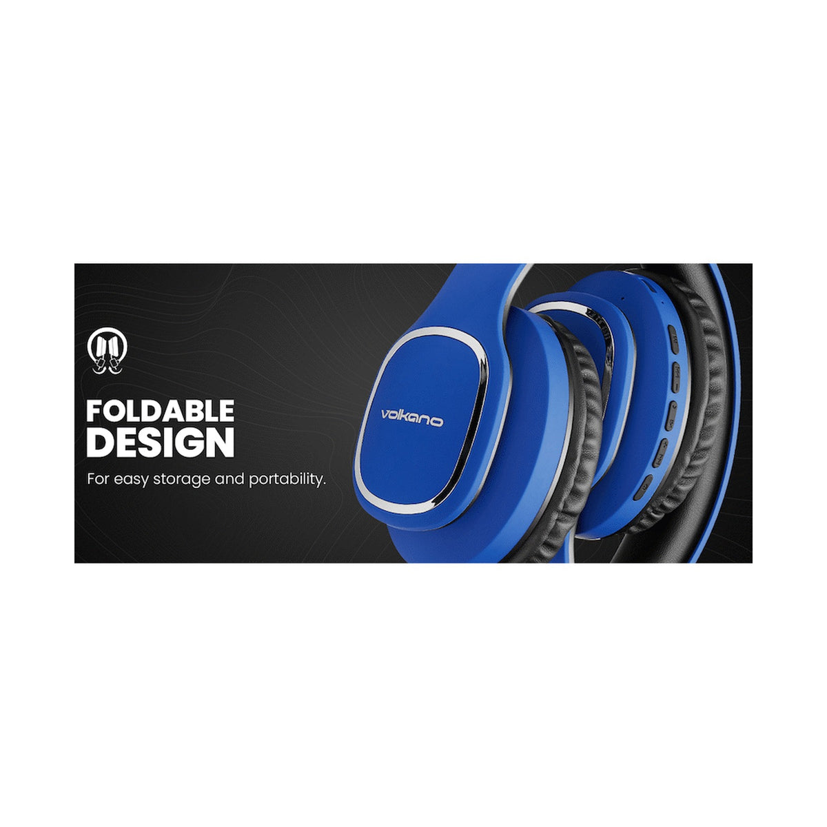 Volkano Phonic Series Bluetooth Full Size Headphones - Blue