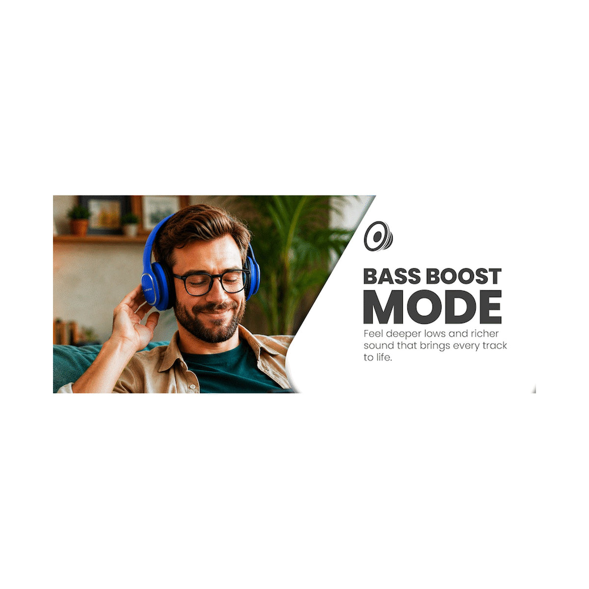 Volkano Phonic Series Bluetooth Full Size Headphones - Blue