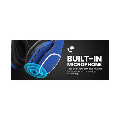 Volkano Phonic Series Bluetooth Full Size Headphones - Blue