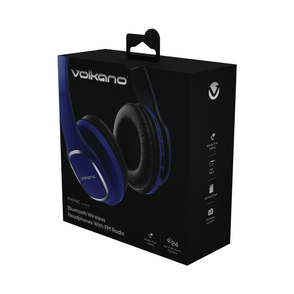 Volkano Phonic Series Bluetooth Full Size Headphones - Blue