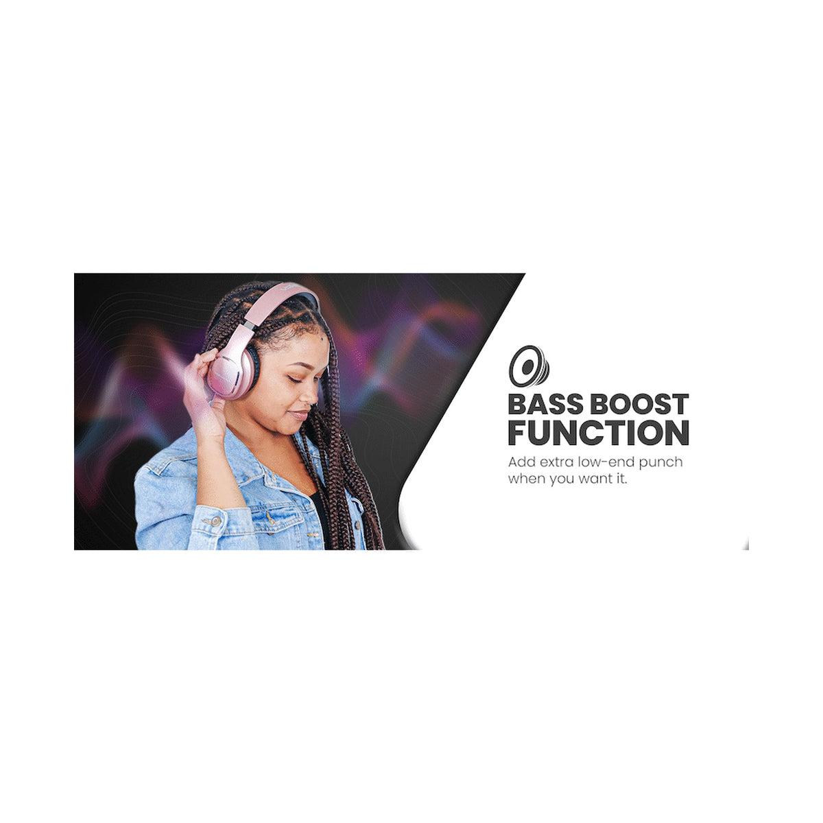 Volkano Phonic Series Bluetooth Full-Size Headphones - Rose Gold