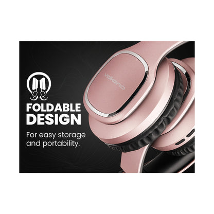 Volkano Phonic Series Bluetooth Full-Size Headphones - Rose Gold