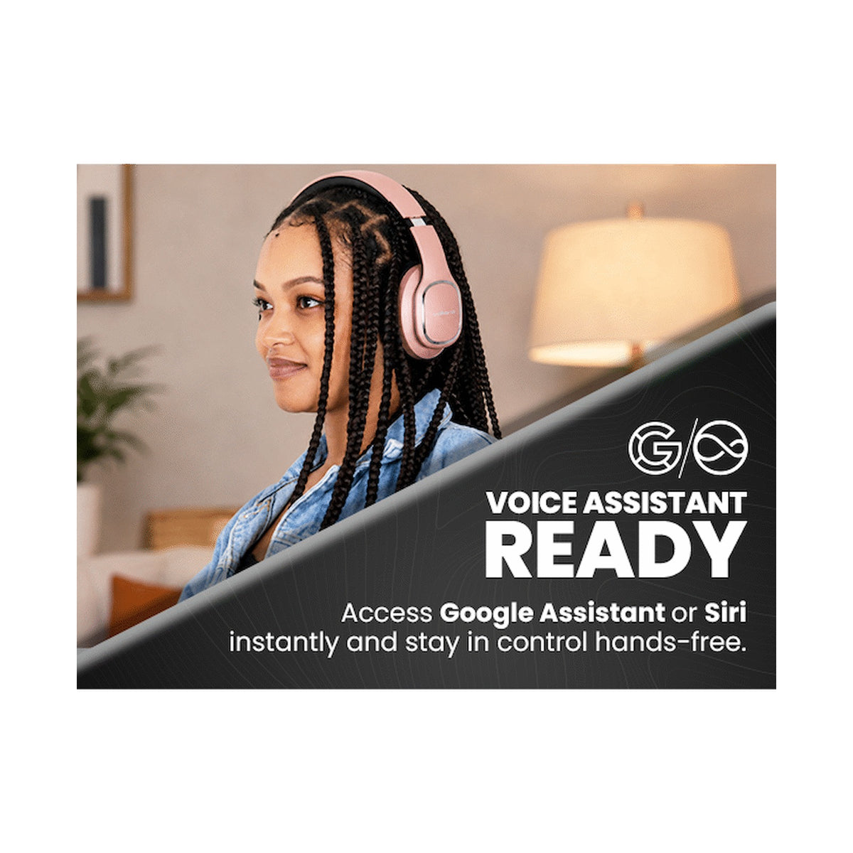 Volkano Phonic Series Bluetooth Full-Size Headphones - Rose Gold