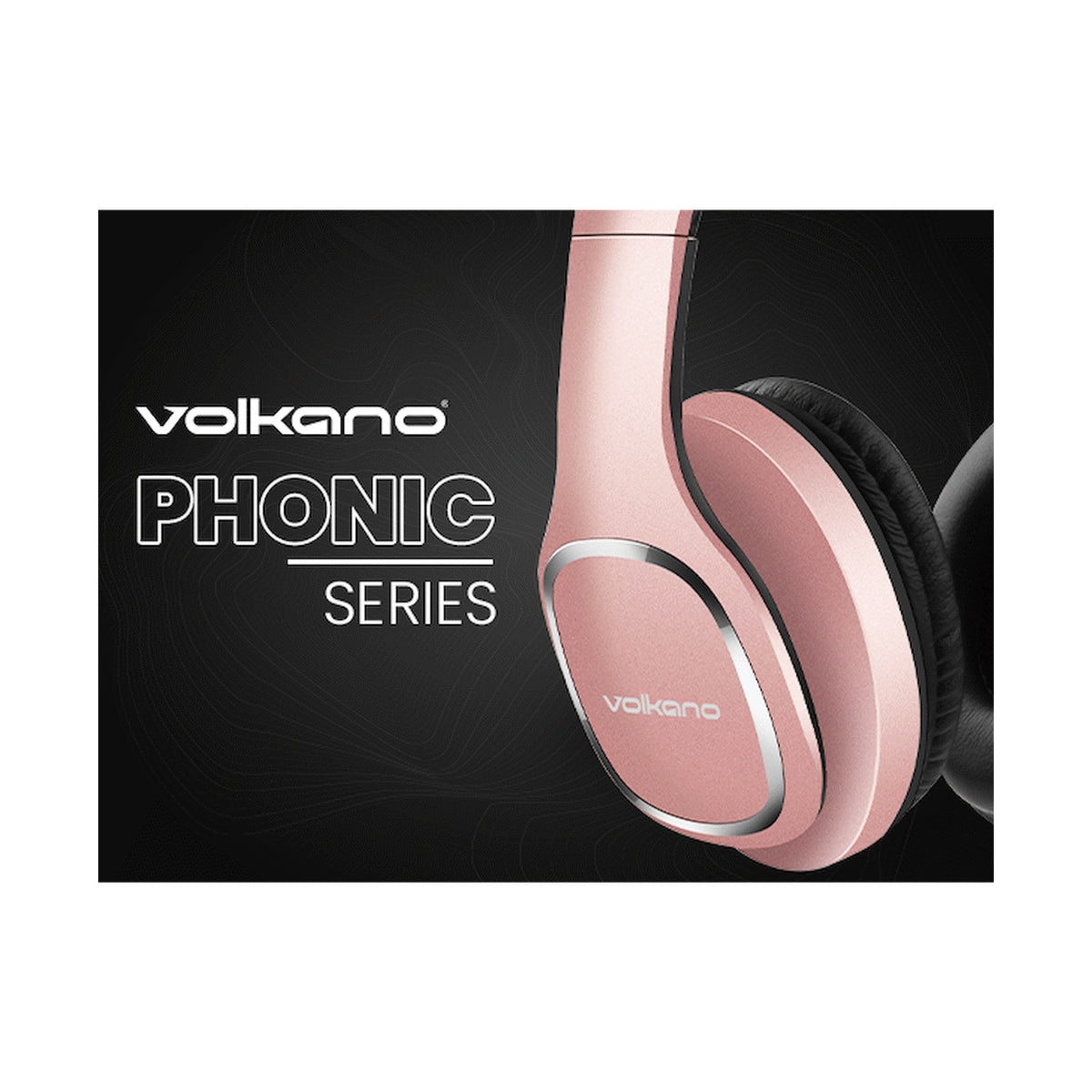 Volkano Phonic Series Bluetooth Full-Size Headphones - Rose Gold