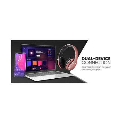 Volkano Phonic Series Bluetooth Full-Size Headphones - Rose Gold