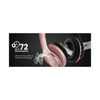 Volkano Phonic Series Bluetooth Full-Size Headphones - Rose Gold