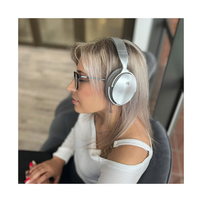 VolkanoX Silenco Series Active Noise Cancelling Bluetooth Headphones - Silver