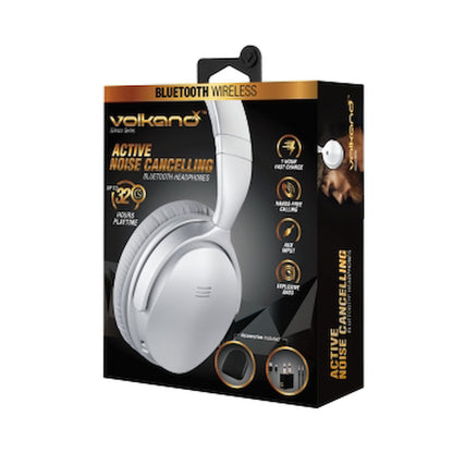 VolkanoX Silenco Series Active Noise Cancelling Bluetooth Headphones - Silver