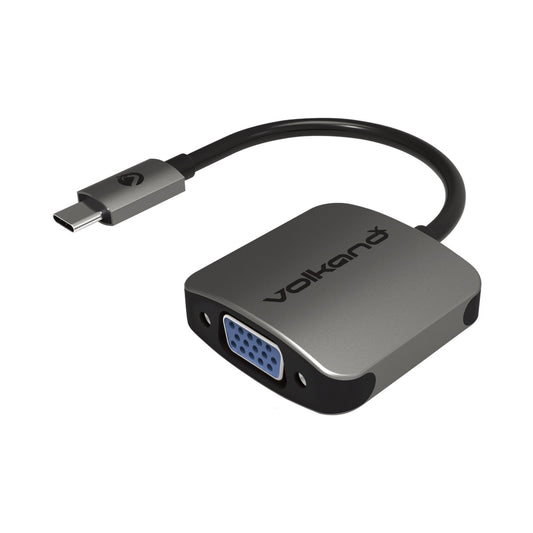 VolkanoX Core VGA series USB Type C to VGA converter - 10cm - Charcoal