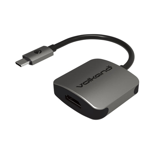 VolkanoX Core HDMI Series USB Type-C to 4K HDMI Converter - 10cm - Charcoal