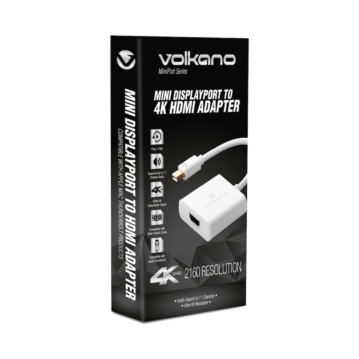 Volkano MiniPort Series Mini DisplayPort to 4K HDMI Converter 10cm - White