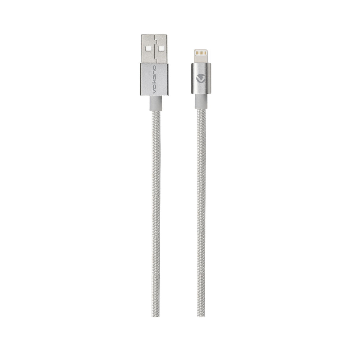Volkano Strike Series 1.2m MFI Lightning Charge/Data Cable - Silver