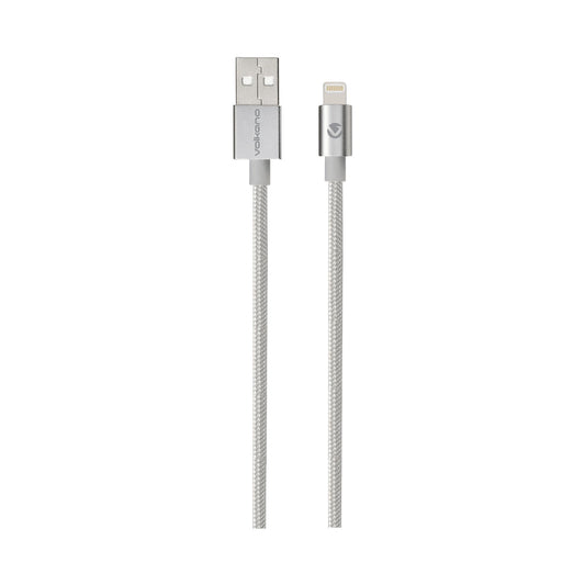 Volkano Strike Series 1.2m MFI Lightning Charge/Data Cable - Silver