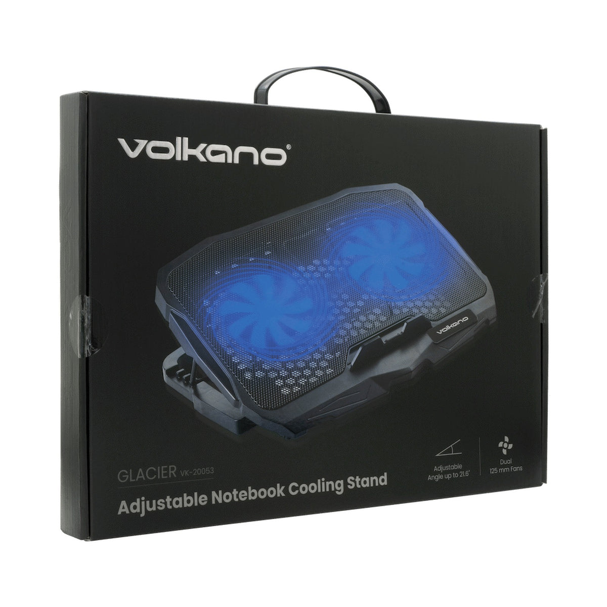 Volkano Glacier Series Upright Notebook Cooling Stand with Dual Fans