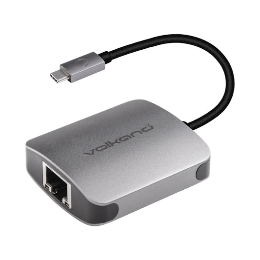 VolkanoX Core LAN series USB Type C to Gigabit LAN adaptor - Charcoal