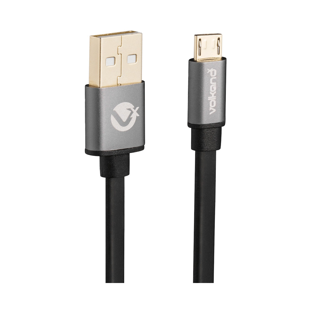 VolkanoX Couple Series Micro USB Premium Twin Pack 3m Charge/Data Cable - Black