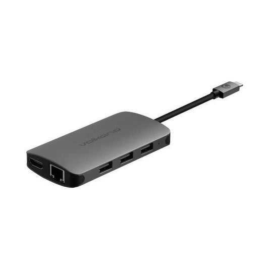 VolkanoX Core Multi Series USB Type-C - HDMI + 3x USB 3.0 + LAN + Card Reader + Audio + PD
