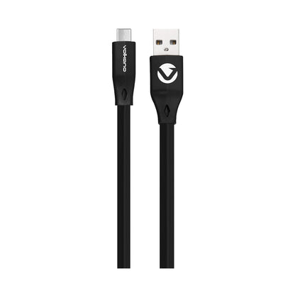Volkano Slim Series Flat PVC Type-C Cable 1.2m - Black