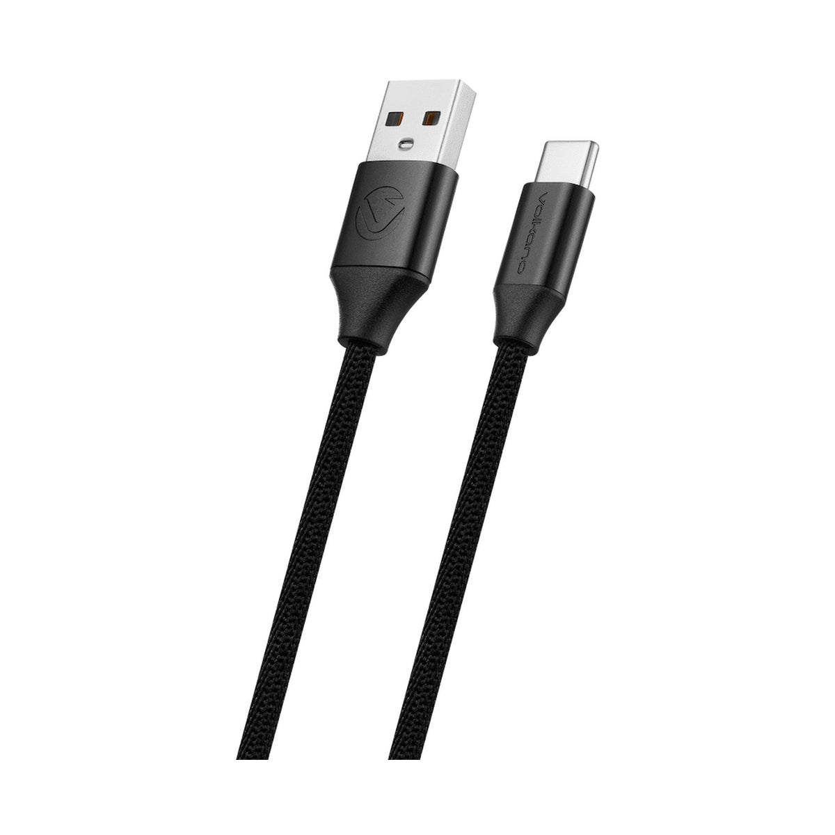 Volkano Weave Series Braided USB A to Type-C Cable 1.2m 60w - Black
