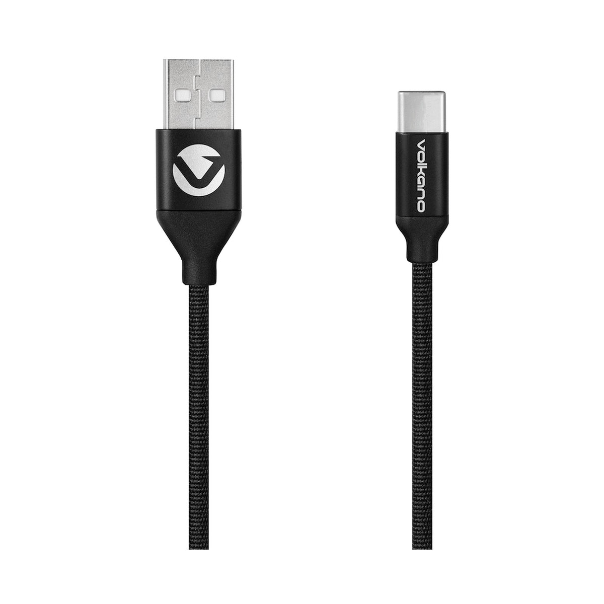 Volkano Weave Series Braided USB A to Type-C Cable 1.2m 60w - Black