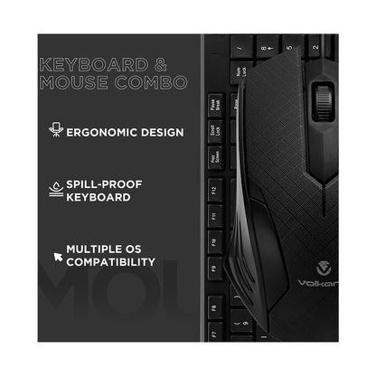 Volkano Krypton Wired Keyboard and Mouse Combo