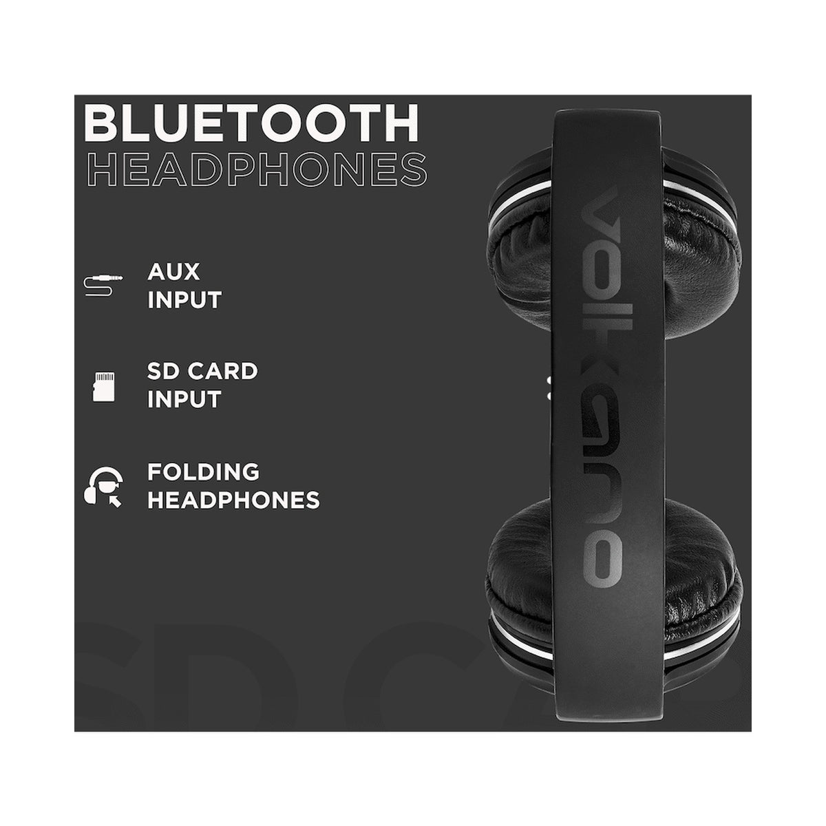 Volkano Cosmic Series Bluetooth Headphones - Black