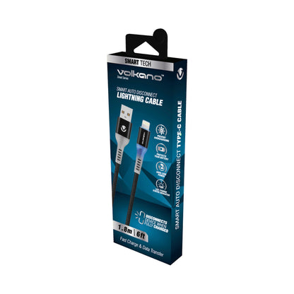 Volkano Smart Series Auto Disconnect Lightning Cable, 1.8m
