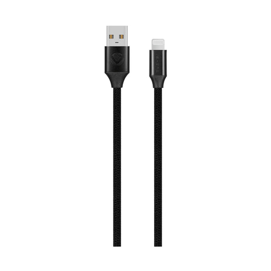 Volkano Weave Series Fabric Braided MFI Lightning Cable 12w 3m - Black