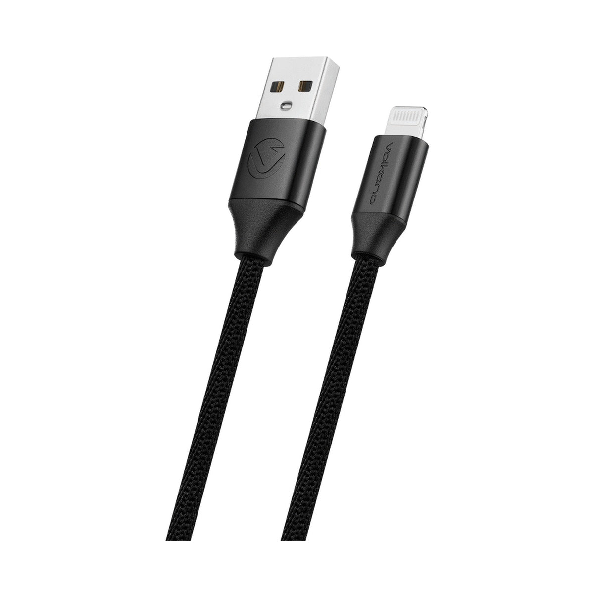 Volkano Weave Series Fabric Braided MFI Lightning Cable 12w 3m - Black