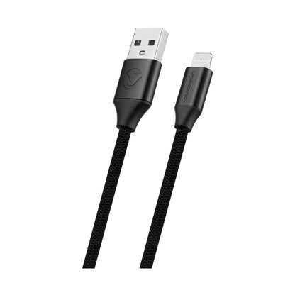 Volkano Weave Series Fabric Braided MFI Lightning Cable 12w 3m - Black