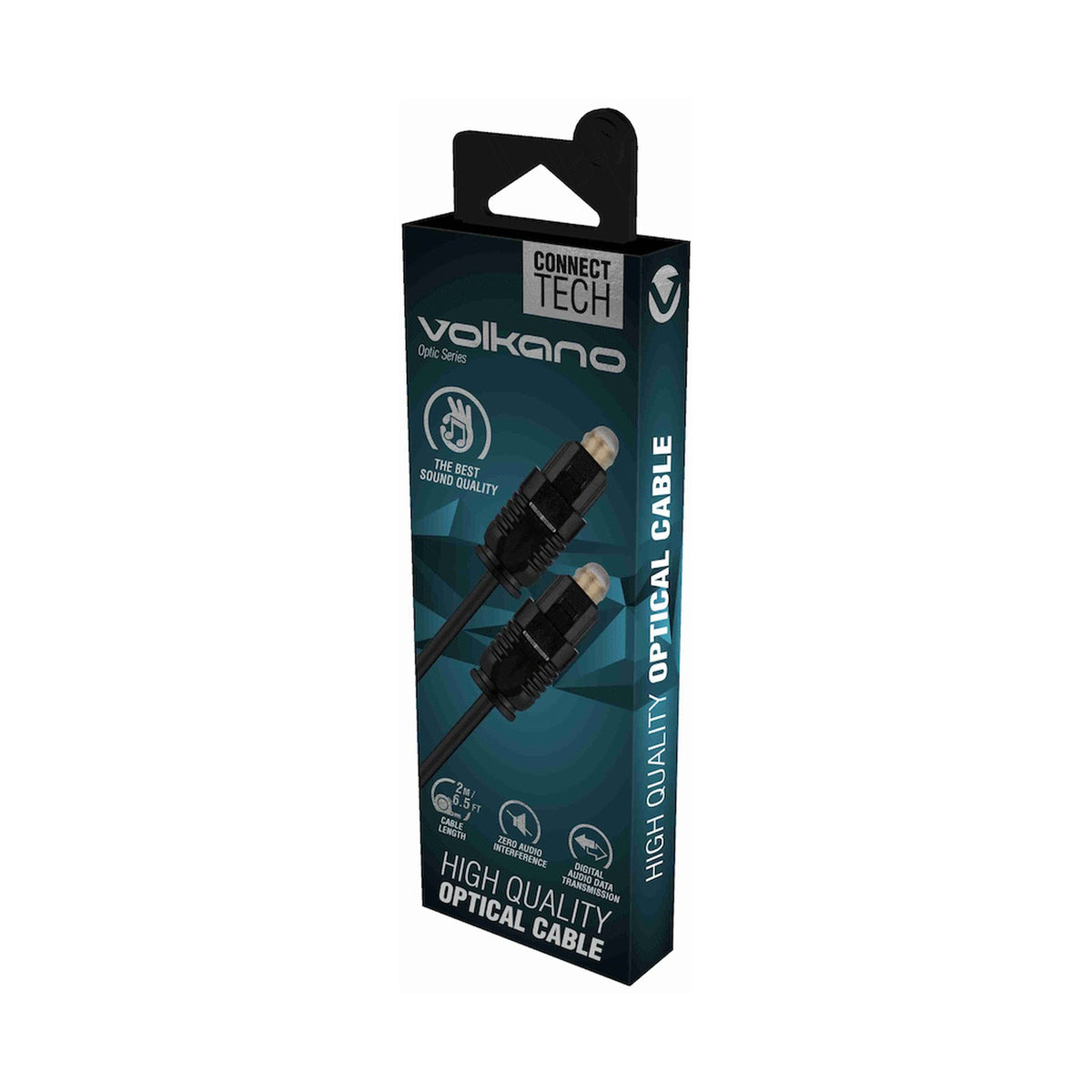 Volkano Optic Series 2m Optical Cable - Black
