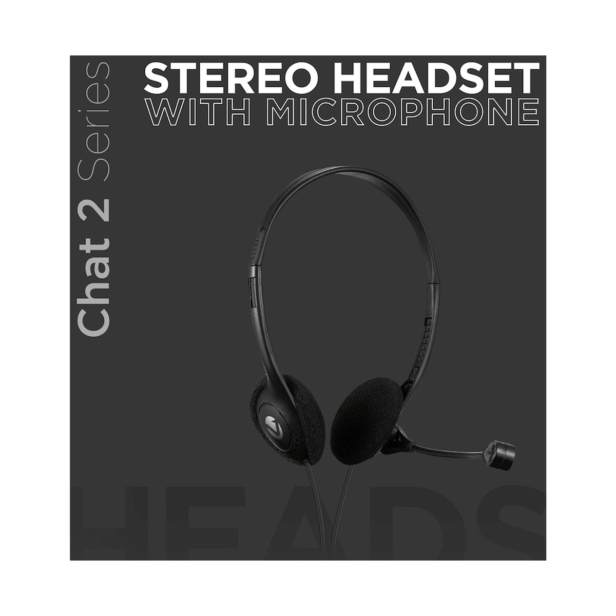 Volkano Chat 2 Stereo Headset with Boom Microphone