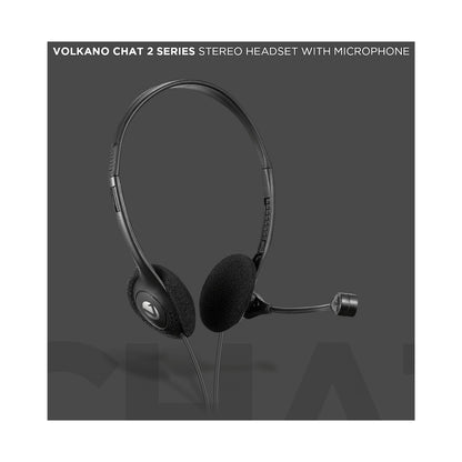 Volkano Chat 2 Stereo Headset with Boom Microphone