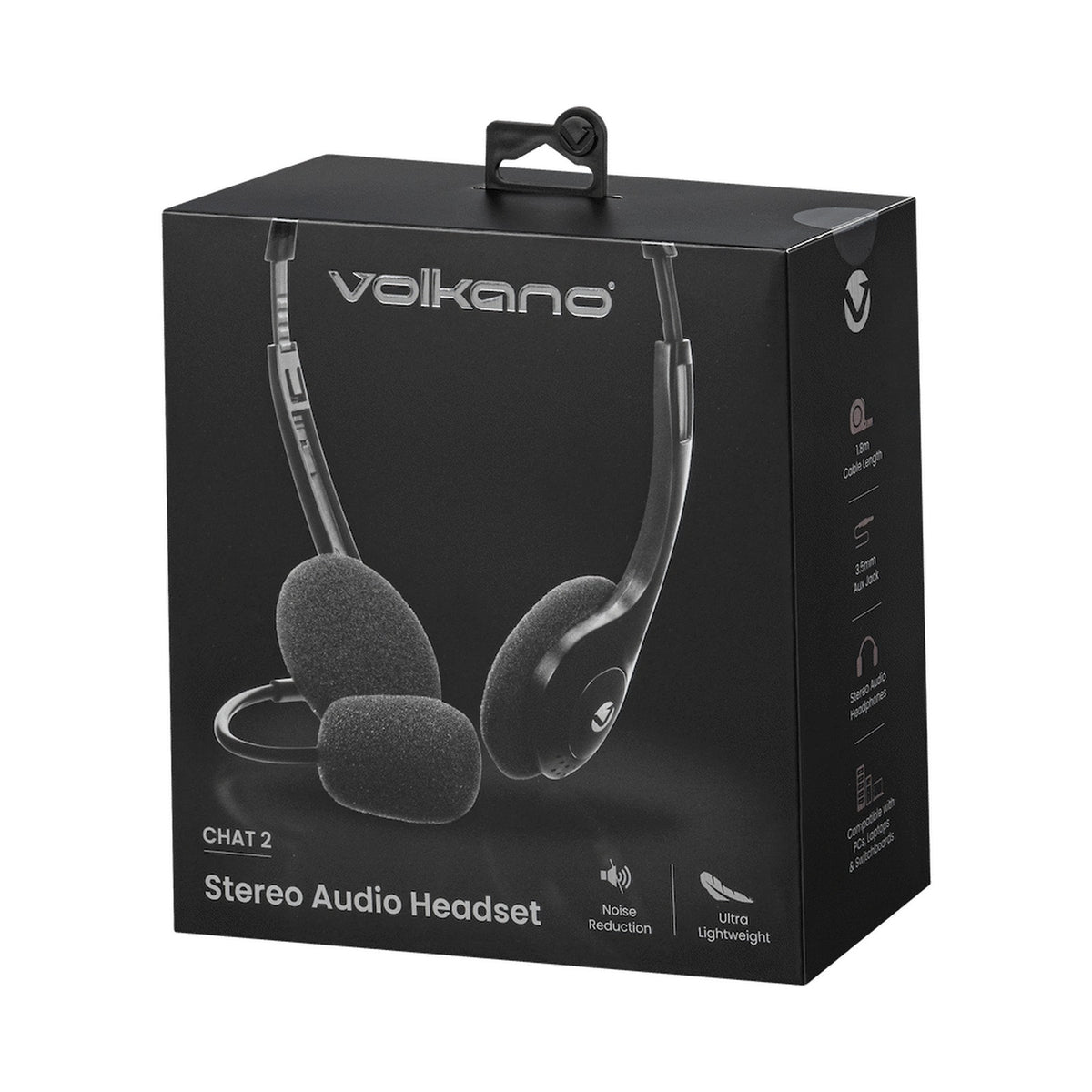 Volkano Chat 2 Stereo Headset with Boom Microphone