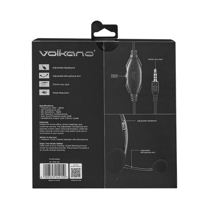 Volkano Chat 2 Stereo Headset with Boom Microphone