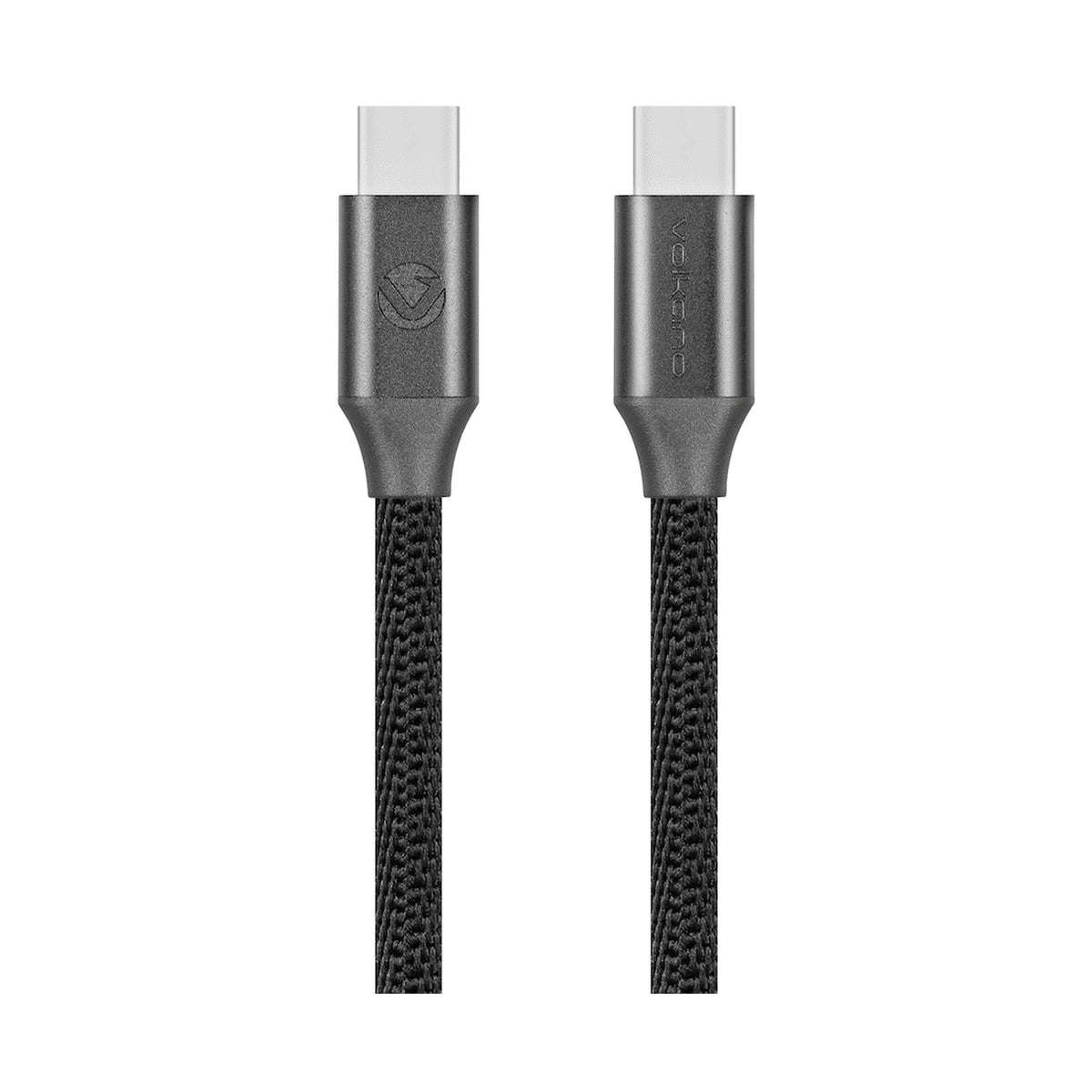 Volkano Weave Series Type-C to Type-C Cable (1.2m, 60w) - Black