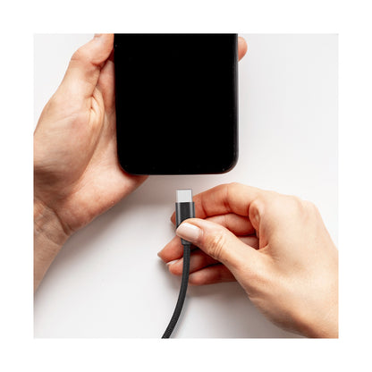 Volkano Weave Series Type-C to Type-C Cable (1.2m, 60w) - Black