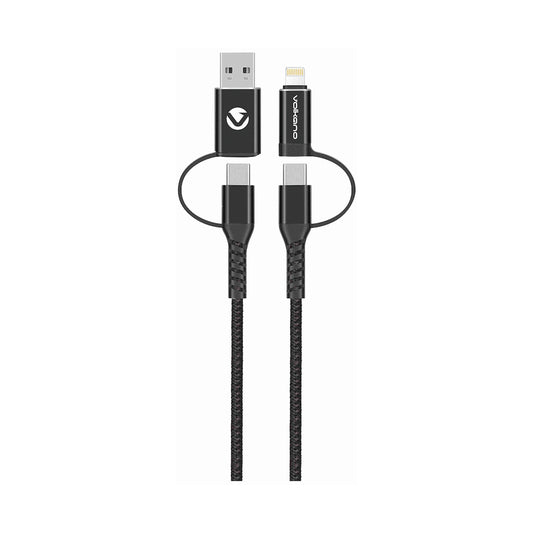 Volkano Weave Series 4-in-1 Cable Two Pack - 1.2m/4ft & 1.8m/6ft
