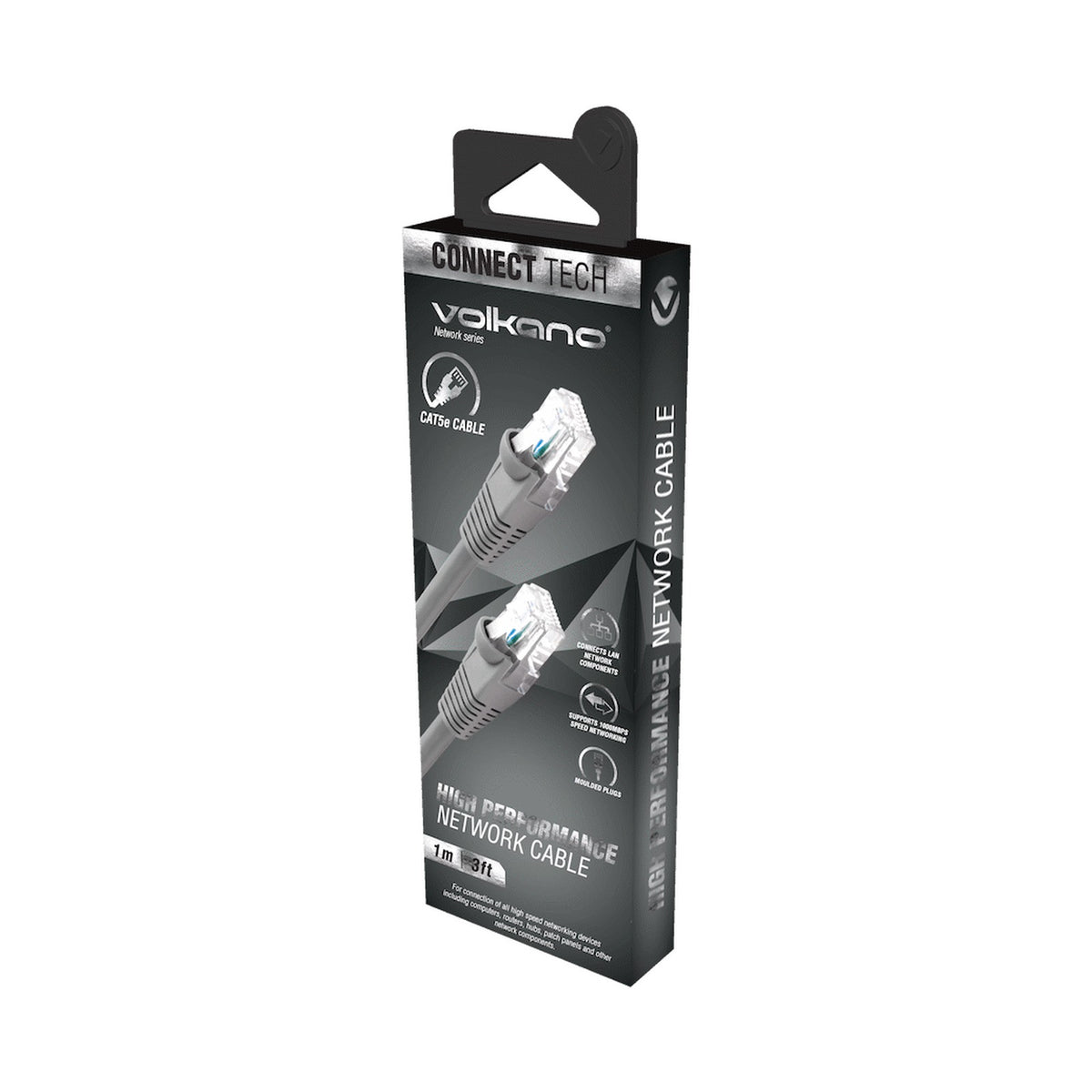 Volkano Network Series RJ-45 Network Cable, CAT5, 1m