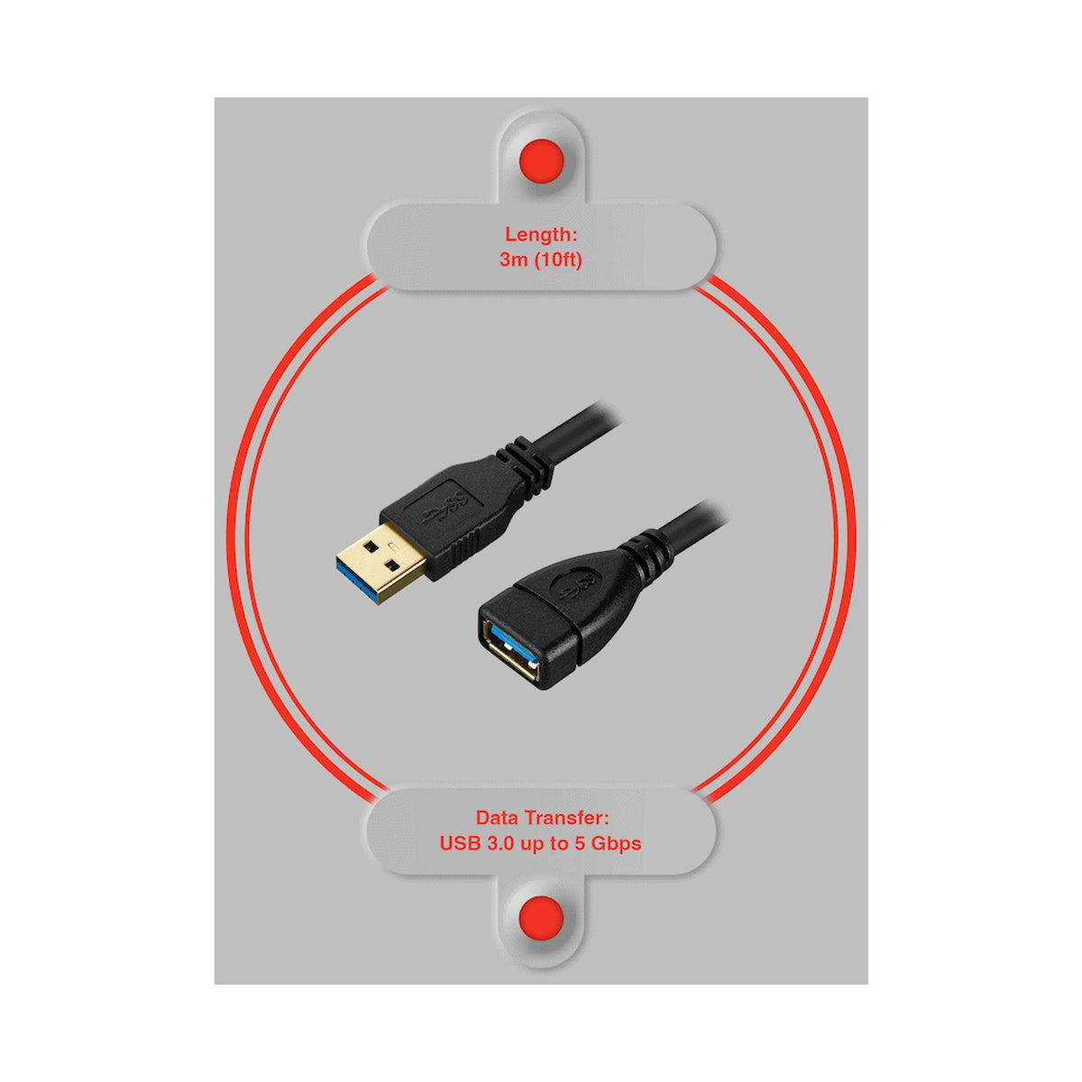 VolkanoX Data Series USB 3.0 Extension 3m
