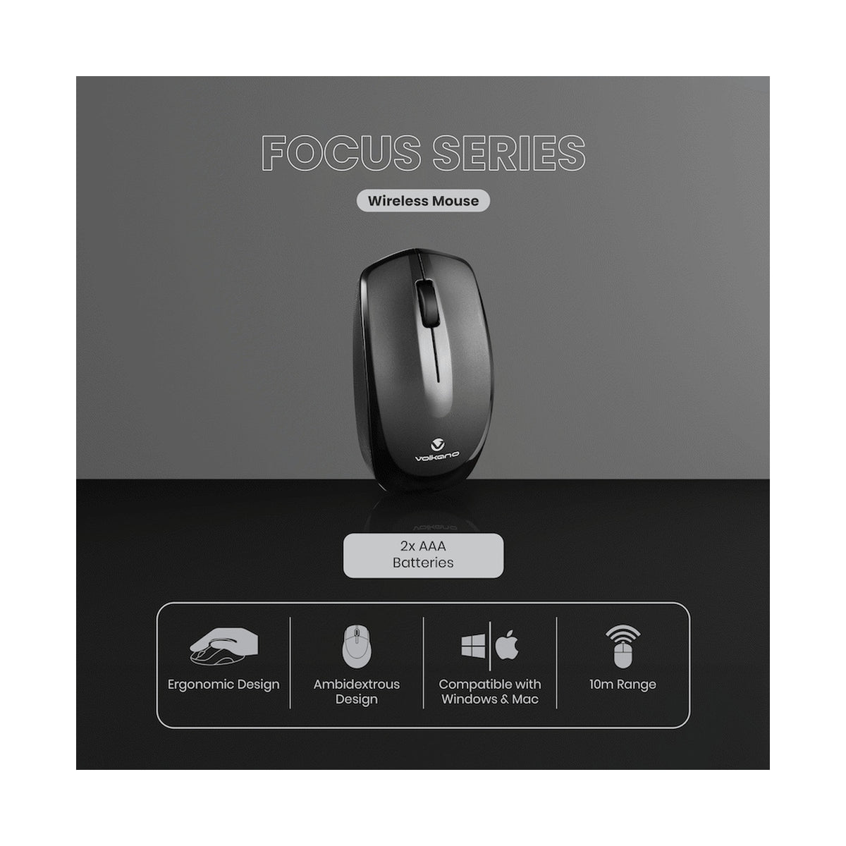 Volkano Focus Series Wireless Mouse