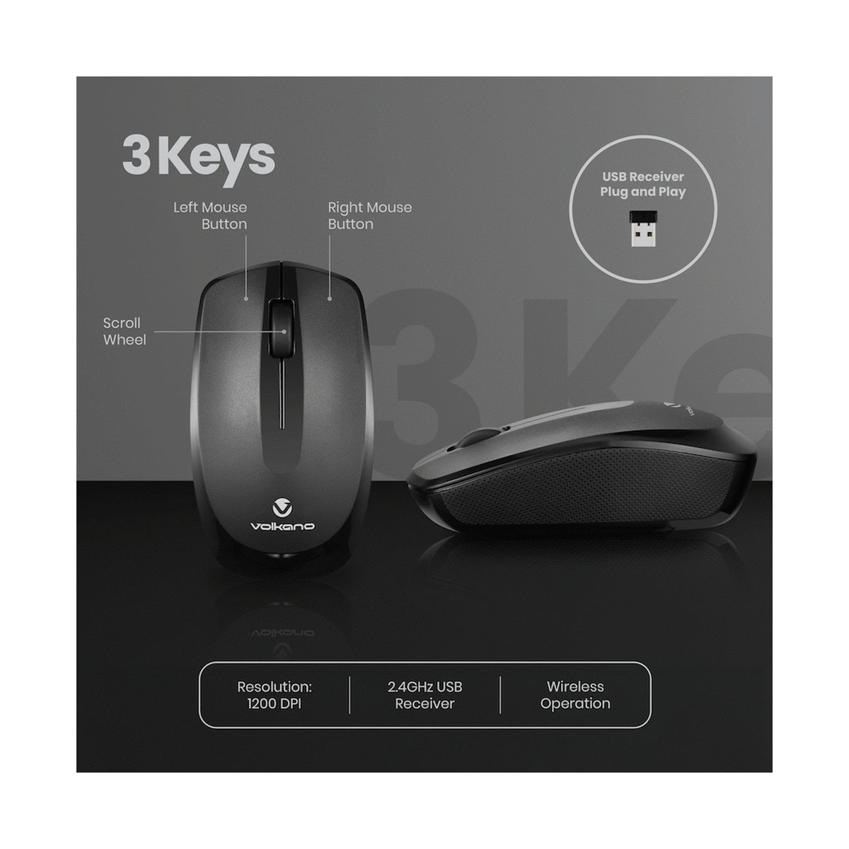 Volkano Focus Series Wireless Mouse