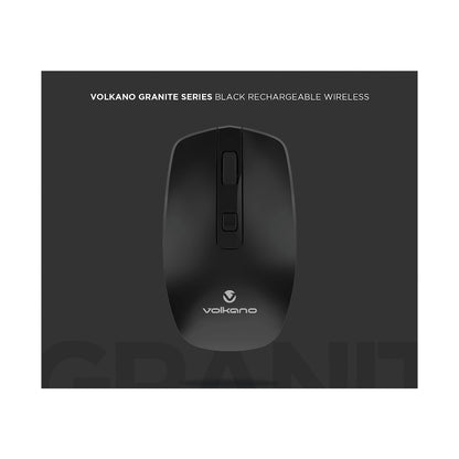 Volkano Granite Series Rechargeable Wireless Mouse - Black