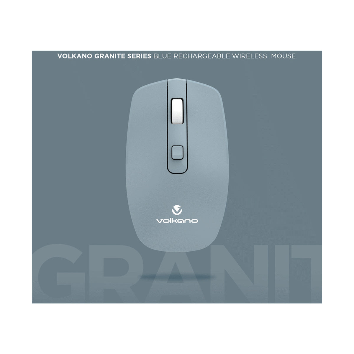 Volkano Granite Series Rechargeable Wireless Mouse - Blue